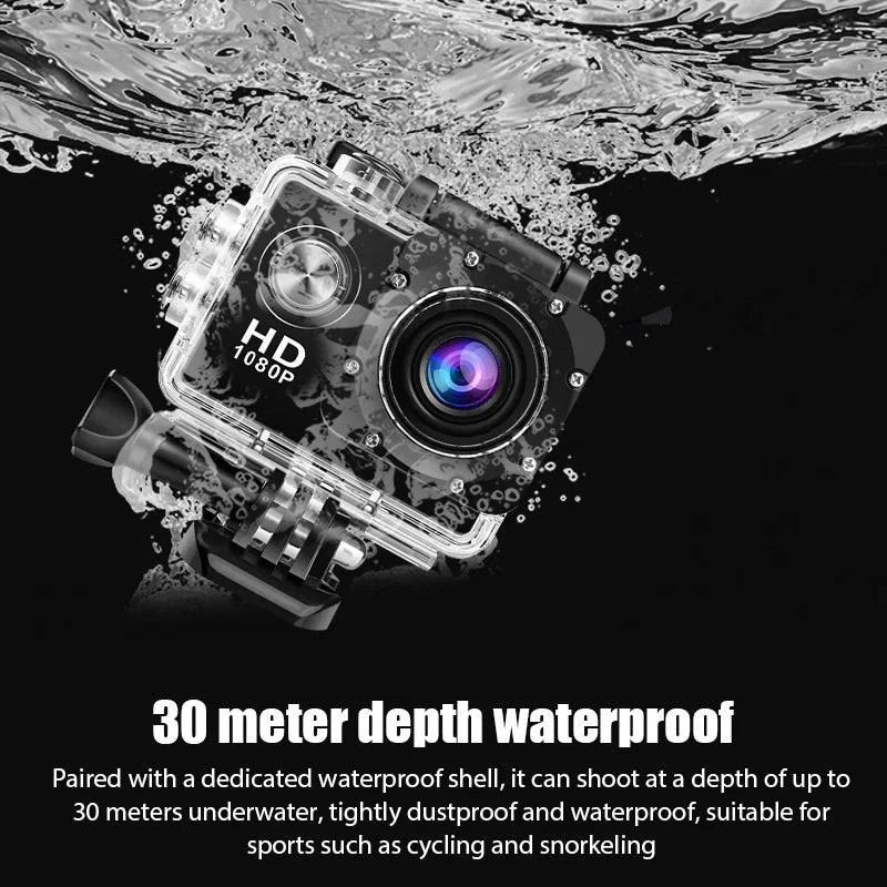 Portable 4K Action Cameras Waterproof Camera with Remote Control Outdoor Cycling Record HD Digital Cameras Photography Cam